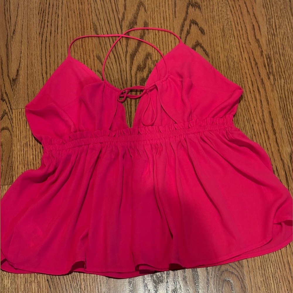 Express Pink spaghetti strap top Sz l